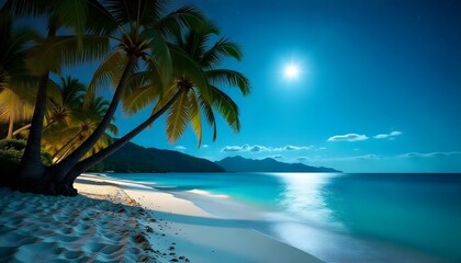 Obraz premium beach with palm trees