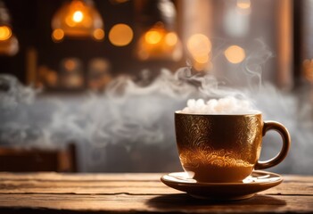 close image empty coffee cup slightly fogged steam exuding serene cafe setting, brown, ceramic, mocha, espresso, beverage, mug, vapor, texture, aroma