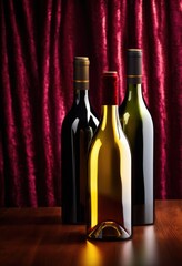 vibrant bold wine bottles rich textured backgrounds displaying colorful labels unique shapes, glass, white, cork, design, elegant, vintage, selection