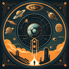 Obraz premium icons set science fiction day. icon set science. 