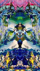 Abstract background wallpaper. Ethnic pattern. Mixtures of oil paint. Trendy hand painting canvas. Wall decor and Wall art prints Idea. 3D Texture. Art object