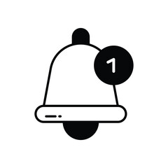 Notification Bell vector icon stock illustration
