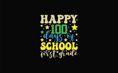 Back to School Typography T-Shirt Design vector graphic template,
100 Days Of School Typography T-Shirt Design vector graphic 
template,