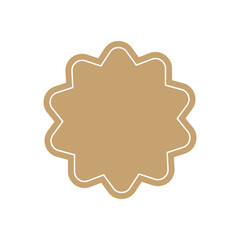 Starburst, sunburst vector price tag, shape label. Empty, beige price flash for promotion, marketing, sales concept
