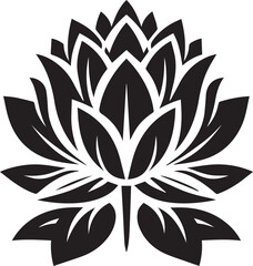Lotus flower silhouette  design vector