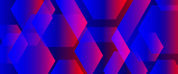 techno abstract background overlap layer on dark space with mixing colors effect decoration. Modern graphic design element hexagons style concept for web banner, flyer, card or brochure cover