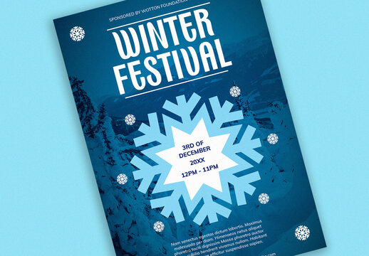 Winter Festival Flyer Layout