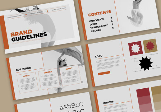 Minimal and Modern Digital Brand Guidelines Layout 