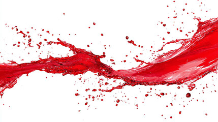Red wine splashing white background refreshment