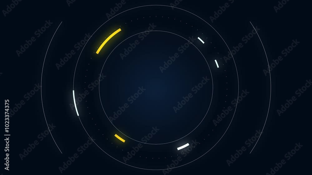 Poster Abstract Circle and line HUD technological futuristic elements.