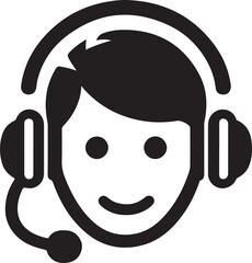Customer Support Vector Icon.