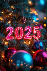 Beautiful Christmas background 2025. Generated by ai.