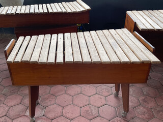 Vintage Wooden Xylophone Musical Instrument for Children or Adults