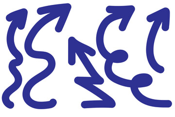 Arrows Curly Doodle Lines Style