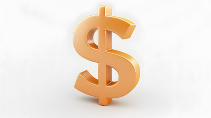 Dollar Sign in business development 3D