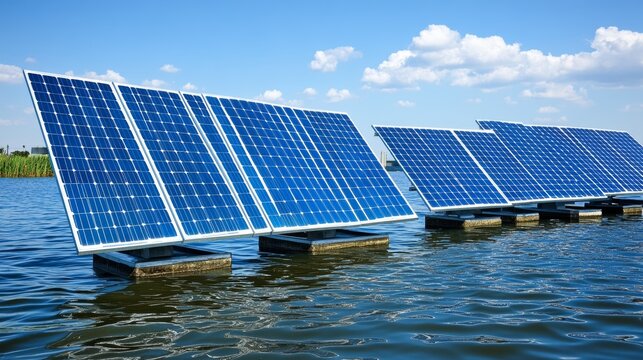 Floating Solar Panels on Ocean Waters