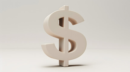 Dollar Sign in business development 3D
