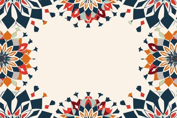 Obraz premium Multicolor Geometric Floral Frame