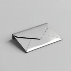 Minimal Chrome Envelope Render in Digital Style
