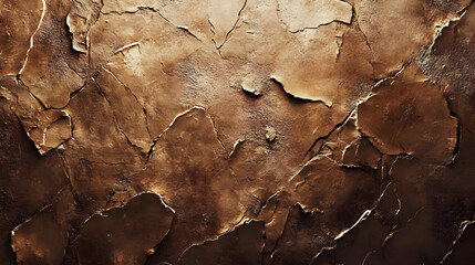 Fototapeta premium Cracked Brown Wall Abstract Background Texture