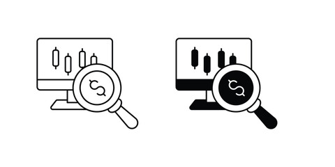 search set icon with white background vector stock illustration