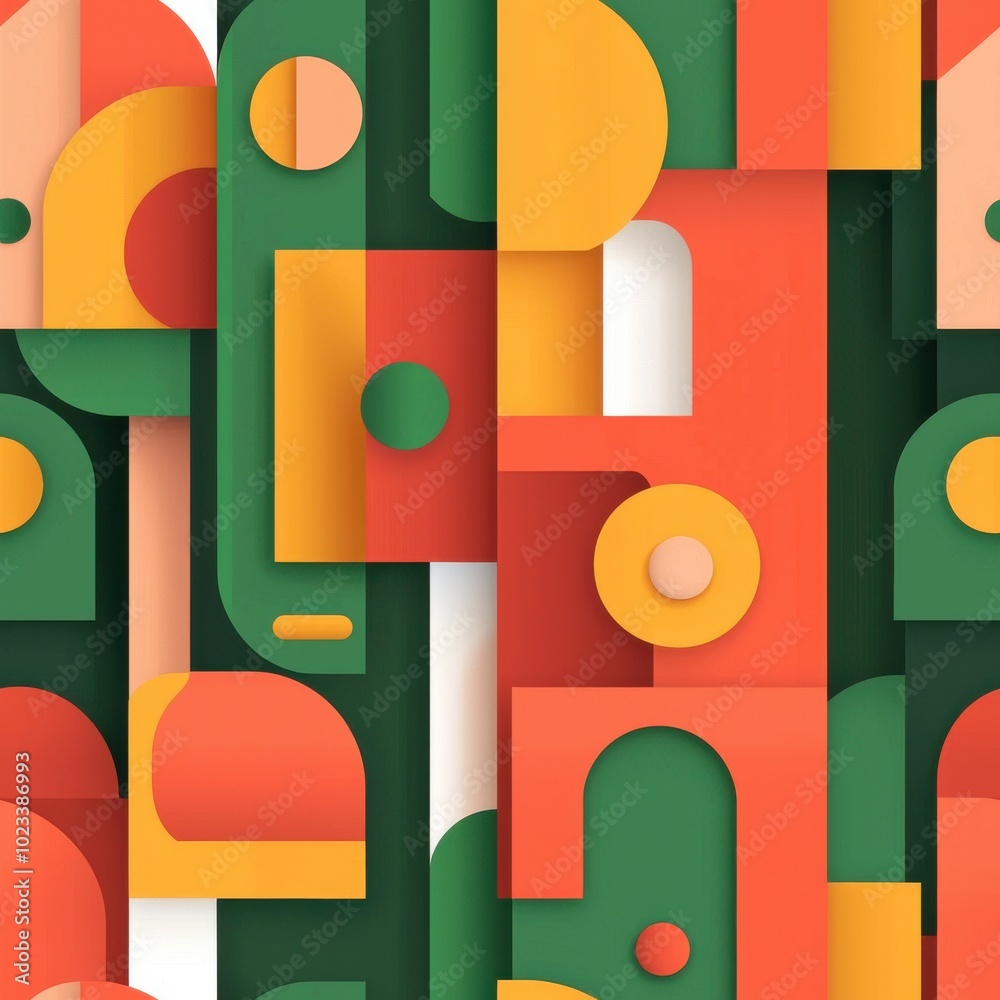 Poster futuristic clean tech abstract design with mesh patterns, seamless pattern