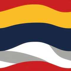 Abstract Digital Waves in Minimalist Flat Design, seamless pattern