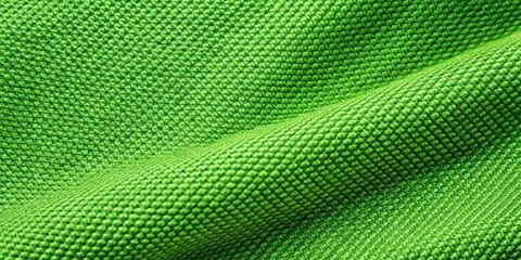 Green polyester fabric texture background