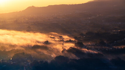sunrise in the mountains