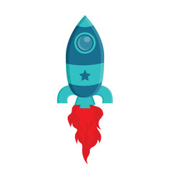 Vector illustration of space rocket.