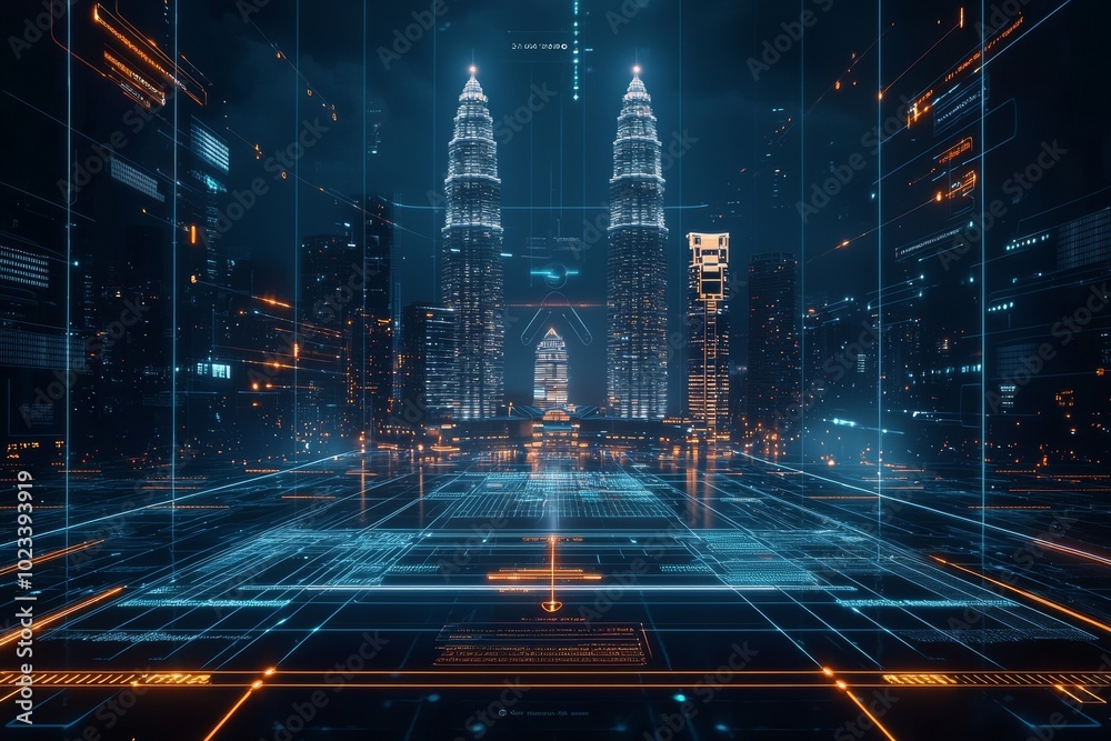 Poster Using big data connections to build smart cities is a concept.