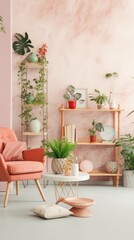 Minimal living room architecture furniture chair.