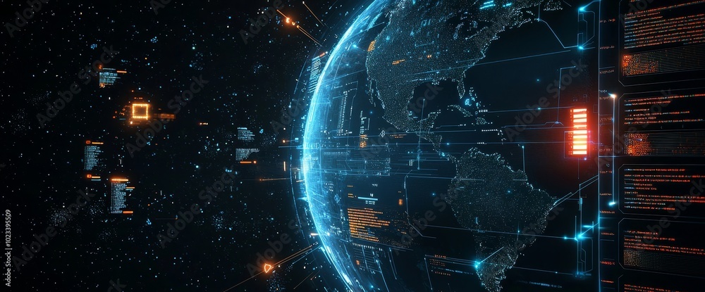 Aufkleber this image presents the concept of communication network technology for internet businesses. cryptoc