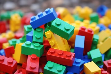 Obraz premium Plastic toy construction backgrounds.