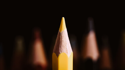 Yellow Pencil Close-up.