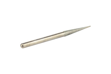 cutter for hand engraver and drill with diamond filings, isolated from background