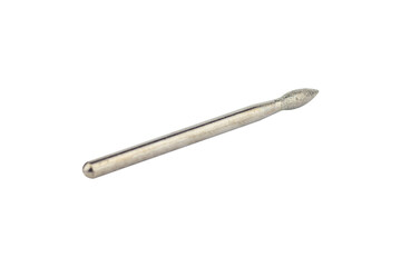 cutter for hand engraver and drill with diamond filings, isolated from background