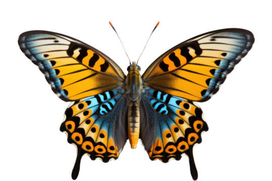 Butterfly nearly indistinguishable from a white background, showcasing its unique camouflage