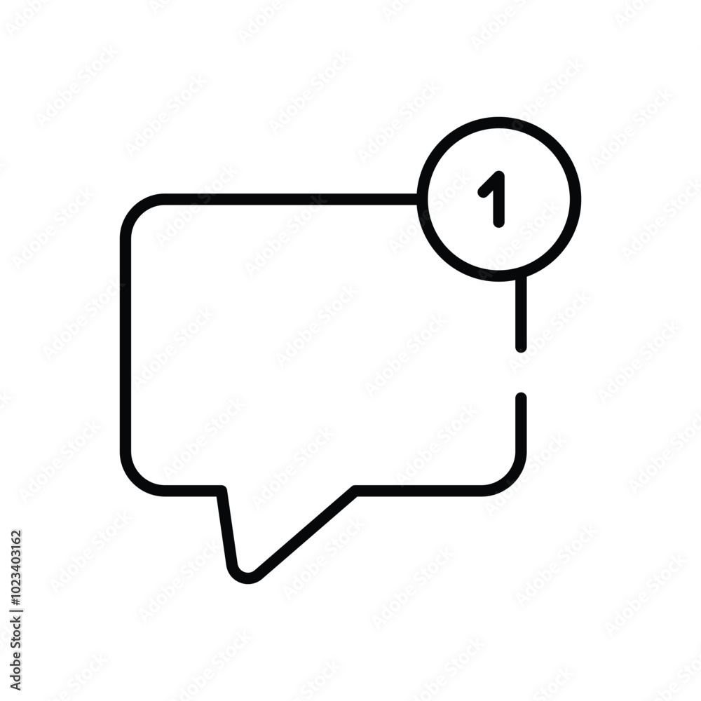 Wall mural message notification vector icon