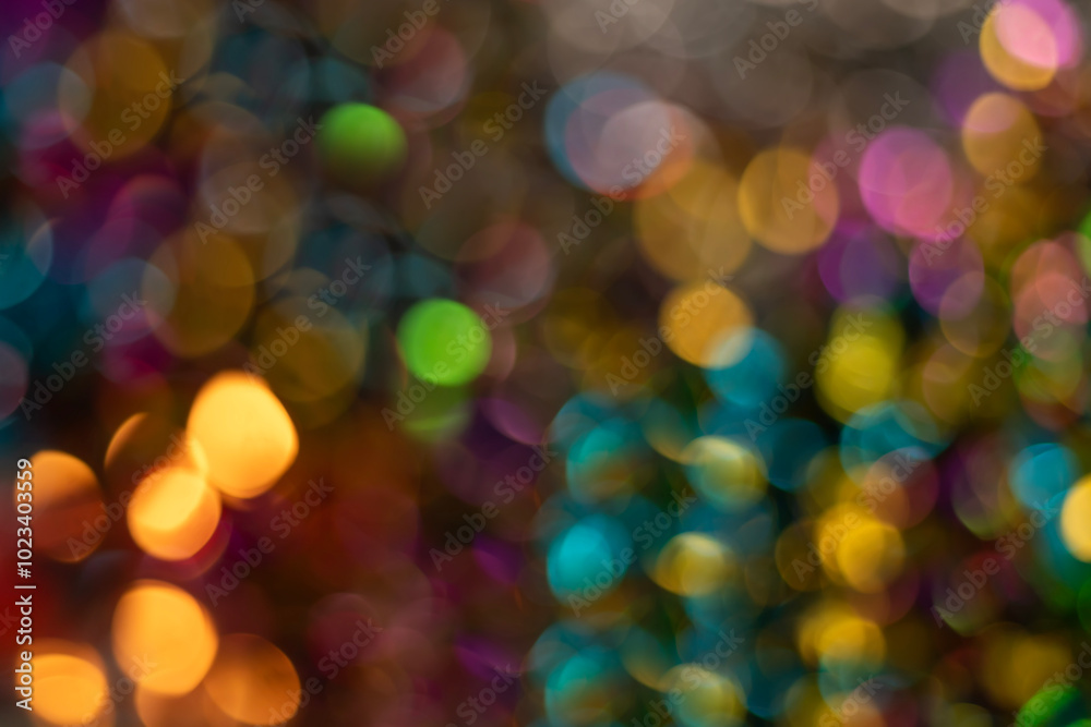 Wall mural colorful abstract bokeh background with smooth circles.