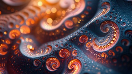 Stunning Close-Up of Intricate Fractal Design with Bold Colors and Natural Light