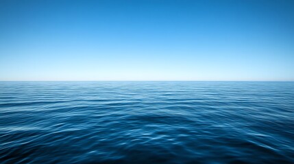 Obraz premium Serene ocean view under clear blue sky