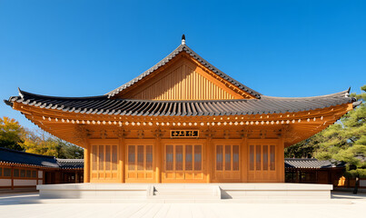 Fototapeta premium Chinese Traditional Wooden Architecture | Timeless Design Reflecting Cultural Heritage and Craftsmanship