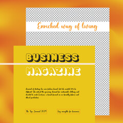 Obraz premium Professional Business Magazine Cover for Financial and Tech Sectors