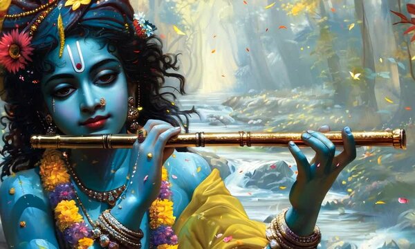 Krishna Janmashtami Gopal Kala Indian Festival Background