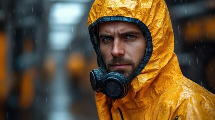 industrial worker handling asbestos without protective gear highlighting occupational hazards and the importance of safety in the workplace