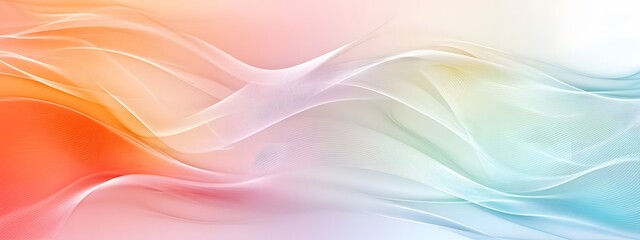 Fototapeta premium Abstract background with colorful waves and soft curves, creating an elegant and modern wallpaper design, orange, pink, purple