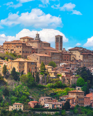 Montepulciano town skyline. Tuscany, Italy