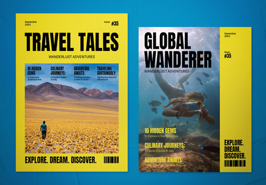Travel Magazine Cover Layout