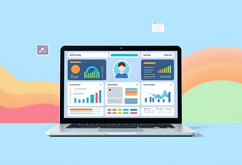 Data-Driven SEO Keyword Analysis on Laptop Screen